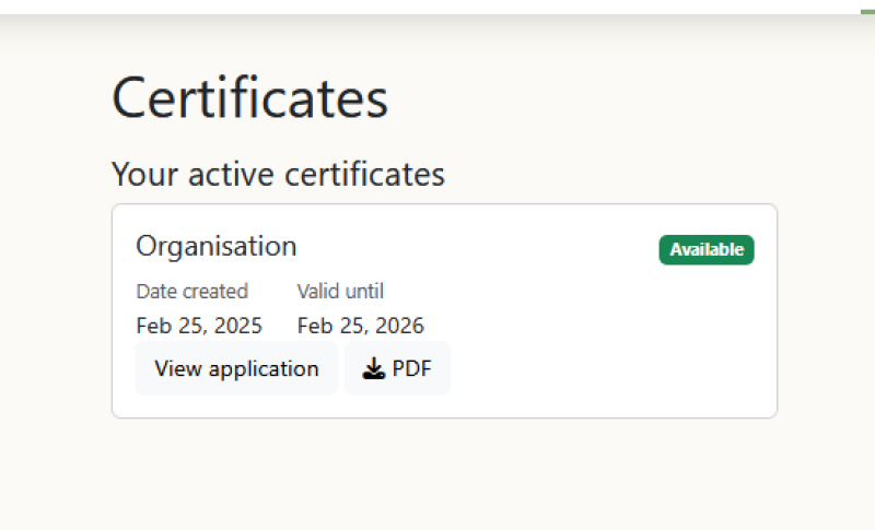 certificateavailable